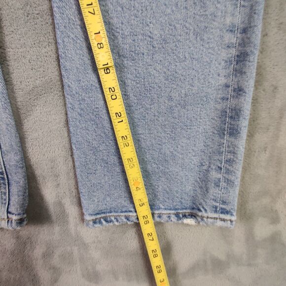 AGOLDE Jeans Women 31 Blue Riley Straight High Rise Light Denim Stretch Pants - Picture 4 of 6